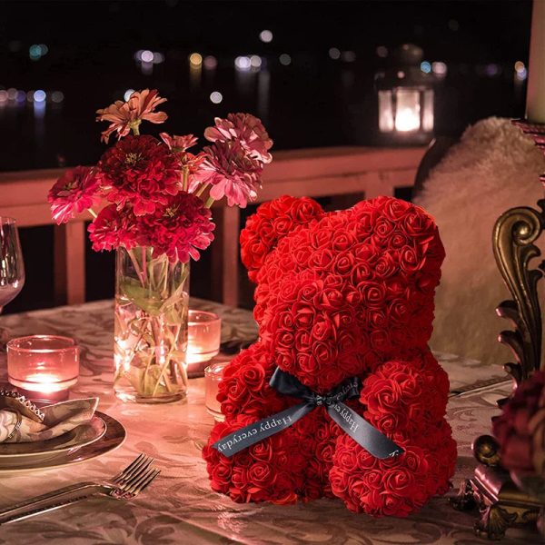 Eternal Rose Teddy Bear with Gift Box and Warm Lights Eternal Rose Teddy Bear with Gift Box and Warm Lights