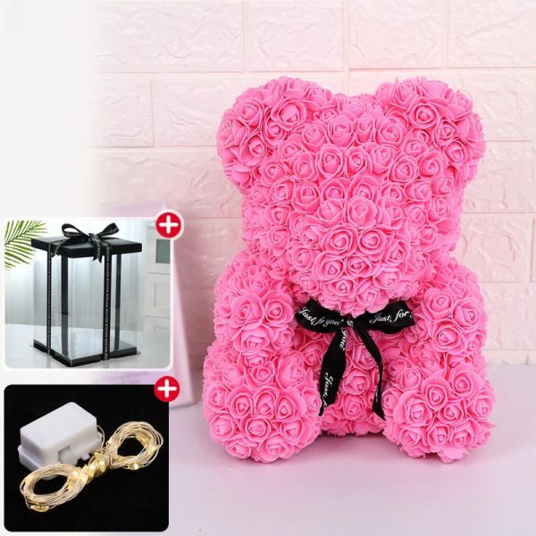 Eternal Rose Teddy Bear with Gift Box and Warm Lights Eternal Rose Teddy Bear with Gift Box and Warm Lights