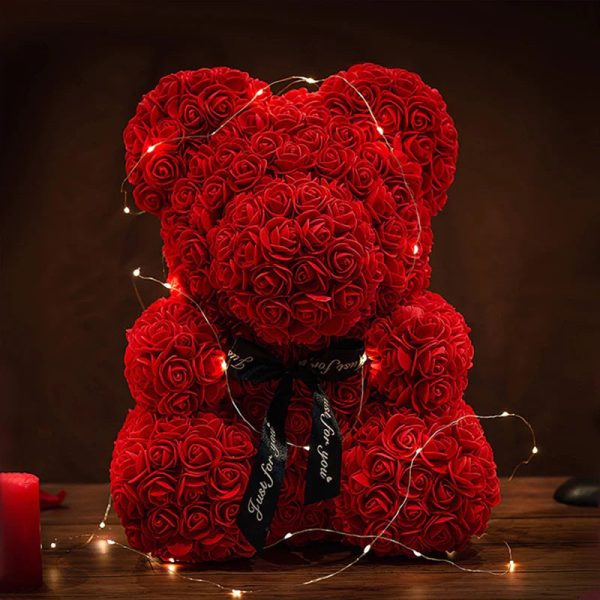 Eternal Rose Teddy Bear with Gift Box and Warm Lights Eternal Rose Teddy Bear with Gift Box and Warm Lights