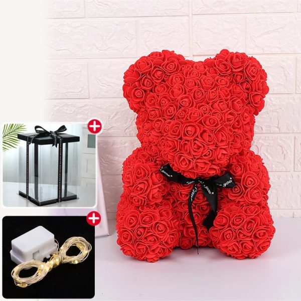 Eternal Rose Teddy Bear with Gift Box and Warm Lights Eternal Rose Teddy Bear with Gift Box and Warm Lights