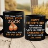Even Though I'm Not From Your Sack - Family Personalized Custom Black Mug - Father's Day, Birthday Gift For Dad Even Though I'm Not From Your Sack - Family Personalized Custom Black Mug - Father's Day, Birthday Gift For Dad