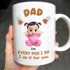 Every Poo I Do I Do It For You, Baby and Poo Emoji - Personalized Custom Coffee Mug - DAD114_MG Every Poo I Do I Do It For You, Baby and Poo Emoji - Personalized Custom Coffee Mug - DAD114_MG