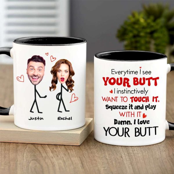 Everytime I See Your Butt, Couple Gift, Personalized Mug, Funny Couple Custom Face Coffee Mug Everytime I See Your Butt, Couple Gift, Personalized Mug, Funny Couple Custom Face Coffee Mug