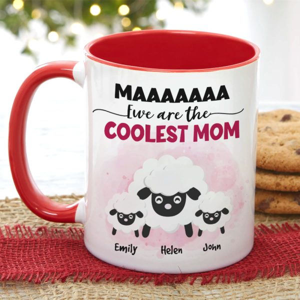 Ewe Are The Coolest Mom, Gift For Mom, Personalized Mug, Sheep Mug, Mother's Day Gift Ewe Are The Coolest Mom, Gift For Mom, Personalized Mug, Sheep Mug, Mother's Day Gift