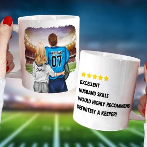 Excellent Husband Skill, Gift For Him, Personalized Mug, Football Couple Mug, Couple Gift