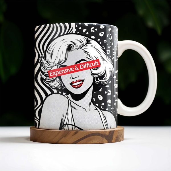 Expensive & Difficult Pop Art Style Mug - Personalized Custom Coffee Mug - DTG006_MG