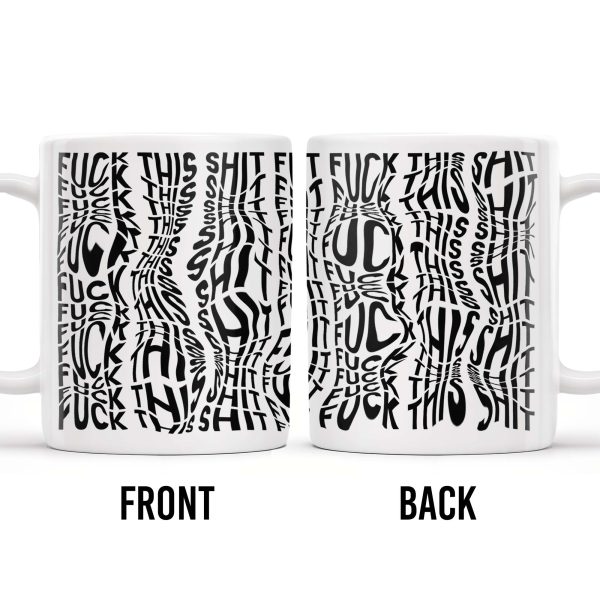 Express Yourself With Bold Text Graphics - Personalized Custom Coffee Mug - FAM363_MG
