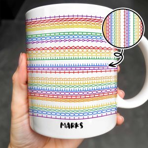Express Yourself With Colorful Patterns - Personalized Custom Coffee Mug - CPL381_MG