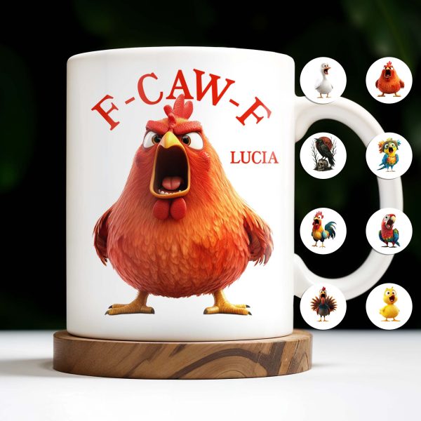 F-CAW-F Rooster Custom Coffee Mug - Personalized Custom Coffee Mug - COL096_MG F-CAW-F Rooster Custom Coffee Mug - Personalized Custom Coffee Mug - COL096_MG