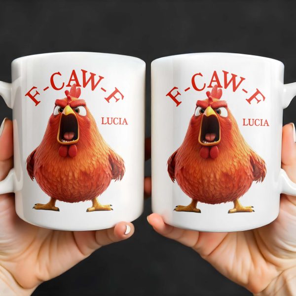 F-CAW-F Rooster Custom Coffee Mug - Personalized Custom Coffee Mug - COL096_MG F-CAW-F Rooster Custom Coffee Mug - Personalized Custom Coffee Mug - COL096_MG