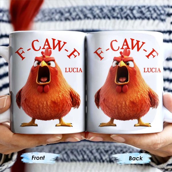 F-CAW-F Rooster Custom Coffee Mug - Personalized Custom Coffee Mug - COL096_MG F-CAW-F Rooster Custom Coffee Mug - Personalized Custom Coffee Mug - COL096_MG