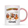 F-Caw-F Squad Funny Chicken Staff - Personalized Mug - Funny Gift For Coworkers, Colleagues