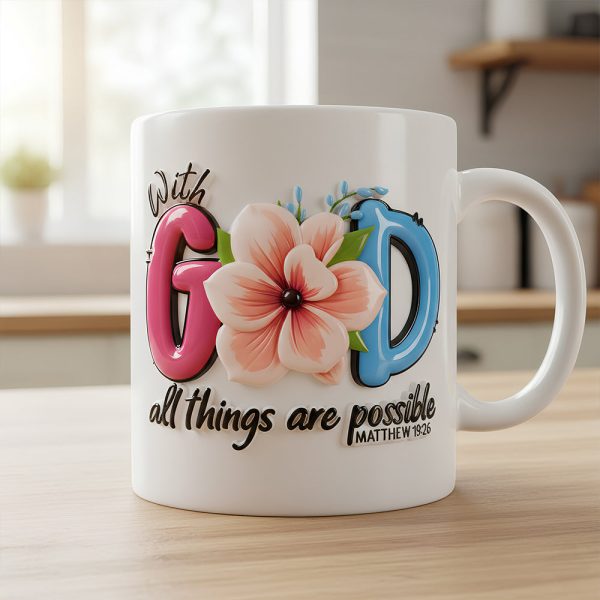 Faith & Flowers Mug Personalized Gifts For Christian 08HUDT261125 Faith & Flowers Mug Personalized Gifts For Christian 08HUDT261125