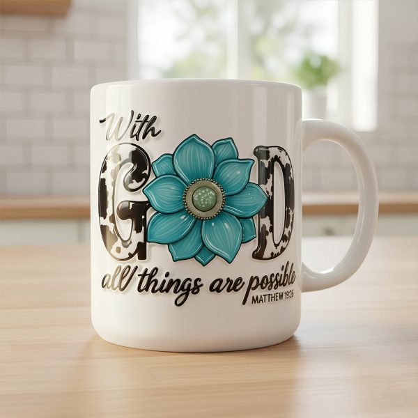 Faith & Flowers Mug Personalized Gifts For Christian 08HUDT261125 Faith & Flowers Mug Personalized Gifts For Christian 08HUDT261125