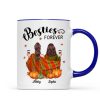Fall Season Best Friends Sisters With Blanket Personalized Mug