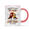 Fall Season Besties Apparently We're Trouble When We're Together - Personalized Mug
