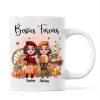 Fall Season Besties Sister Sitting On Pumpkins Personalized Mug Fall Season Besties Sister Sitting On Pumpkins Personalized Mug