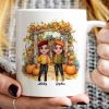 Fall Season Besties Sisters Pumpkin Patch Gate Personalized Mug