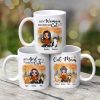 Fall Season Doll Cat Mom Sitting Personalized Mug