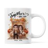 Fall Season Doll Couple Fireplace Personalized Mug Fall Season Doll Couple Fireplace Personalized Mug