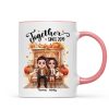 Fall Season Doll Couple Fireplace Personalized Mug Fall Season Doll Couple Fireplace Personalized Mug