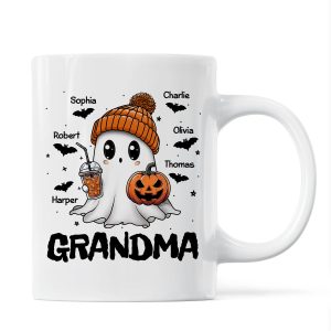 Fall Season Halloween Grandma Boo Personalized Mug, Halloween Gift For Grandma