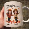 Fall Season Happy Doll Besties Playing With Autumn Leaves Personalized Mug