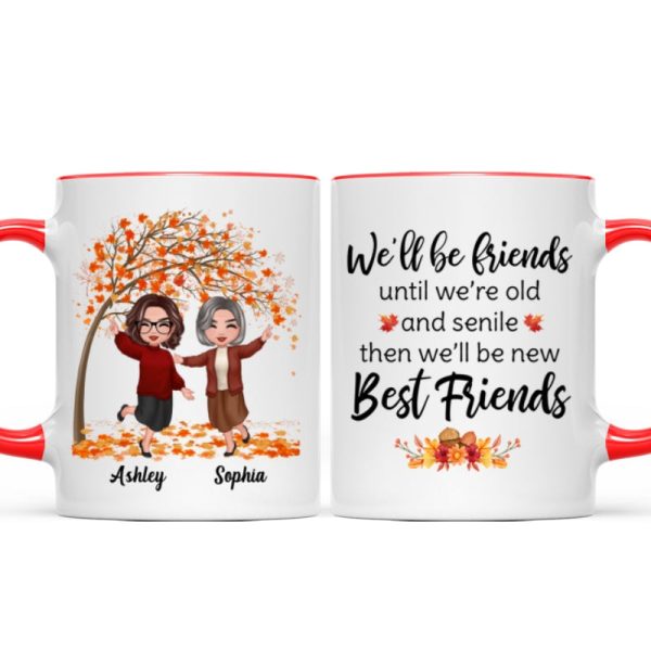 Fall Season Happy Doll Old Besties Personalized Mug