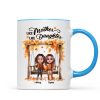 Fall Season Mother Daughters On Swing Personalized Mug