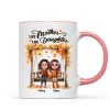 Fall Season Mother Daughters On Swing Personalized Mug