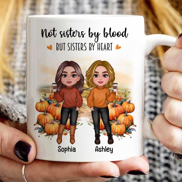 Fall Season Pumpkin Patch Besties Sisters Personalized Mug