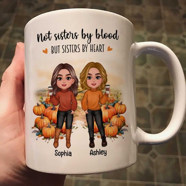 Fall Season Pumpkin Patch Besties Sisters Personalized Mug