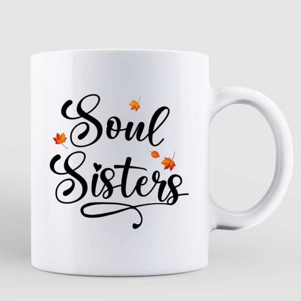 Fall Season Under Tree Doll Besties Best Friends Personalized Mug