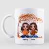 Fall Season Under Tree Doll Besties Best Friends Personalized Mug