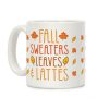 Fall Sweaters Leaves & Lattes Coffee Mug Fall Sweaters Leaves & Lattes Coffee Mug