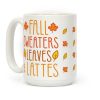 Fall Sweaters Leaves & Lattes Coffee Mug Fall Sweaters Leaves & Lattes Coffee Mug