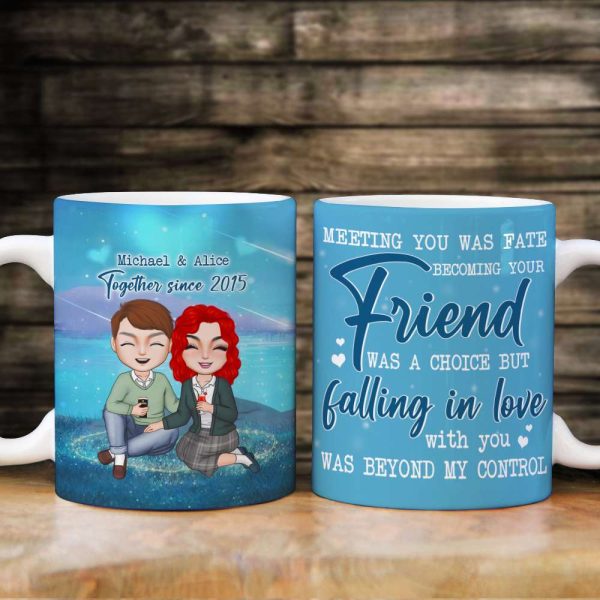 Falling In Love With You, Anniversary Couple Chilling White Edge to Edge Mug Falling In Love With You, Anniversary Couple Chilling White Edge to Edge Mug