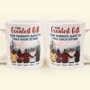 Family Mug with Illustration & Quote, siblings sitting in a snowy mountain scene, a unique gift for Mom & Dad