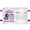 Fashion Girl Limited Edition Birthday Gift Calendar Date Personalized Mug