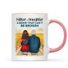 Father And Son Daughter, A Bond That Can't Be Broken Personalized Mug, Father's Day Gift For Dad, For Husband, For Him