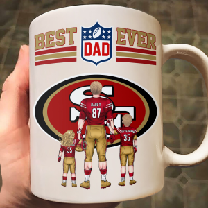 Father & Children Custom Sports Team - Personalized Mug - Gifts For American Football Lover | TM12 HN02
