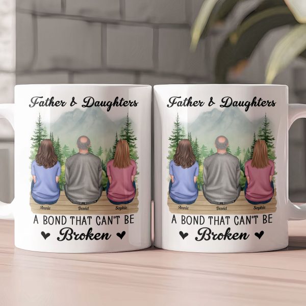 Father & Daughter, Son A Bond That Can't Be Broken - Personalized Mug Father & Daughter, Son A Bond That Can't Be Broken - Personalized Mug