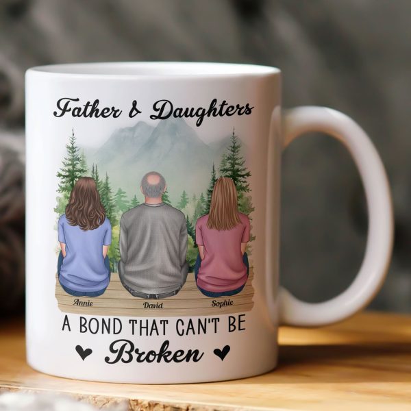 Father & Daughter, Son A Bond That Can't Be Broken - Personalized Mug Father & Daughter, Son A Bond That Can't Be Broken - Personalized Mug