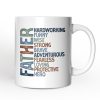 Father Definition Personalized Mug, Inspirational Gift with Custom Name for Hero Dads Father Definition Personalized Mug, Inspirational Gift with Custom Name for Hero Dads