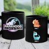 Fatherhood Is A Walk - Gift For Dad - Personalized Black Mug Fatherhood Is A Walk - Gift For Dad - Personalized Black Mug
