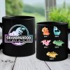 Fatherhood Is A Walk - Gift For Dad - Personalized Black Mug Fatherhood Is A Walk - Gift For Dad - Personalized Black Mug
