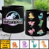 Fatherhood Is A Walk - Gift For Dad - Personalized Black Mug Fatherhood Is A Walk - Gift For Dad - Personalized Black Mug