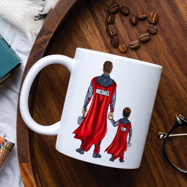 Fathor A God Among Dads Personalized White Mug - Gift For Dad Fathor A God Among Dads Personalized White Mug - Gift For Dad