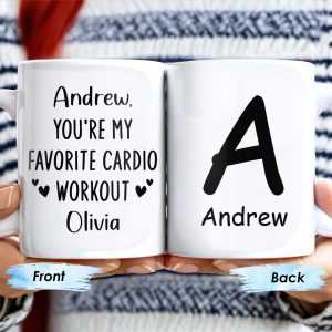 Favorite Cardio Workout Personalized Love Design - Personalized Custom Coffee Mug - CPL136_MG