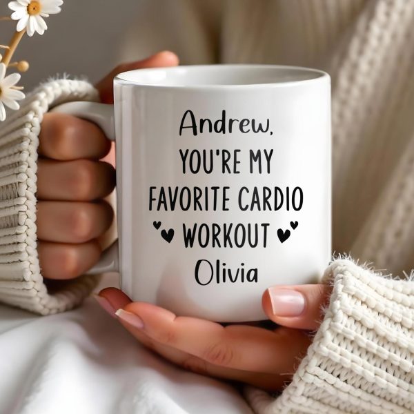 Favorite Cardio Workout Personalized Love Design - Personalized Custom Coffee Mug - CPL136_MG